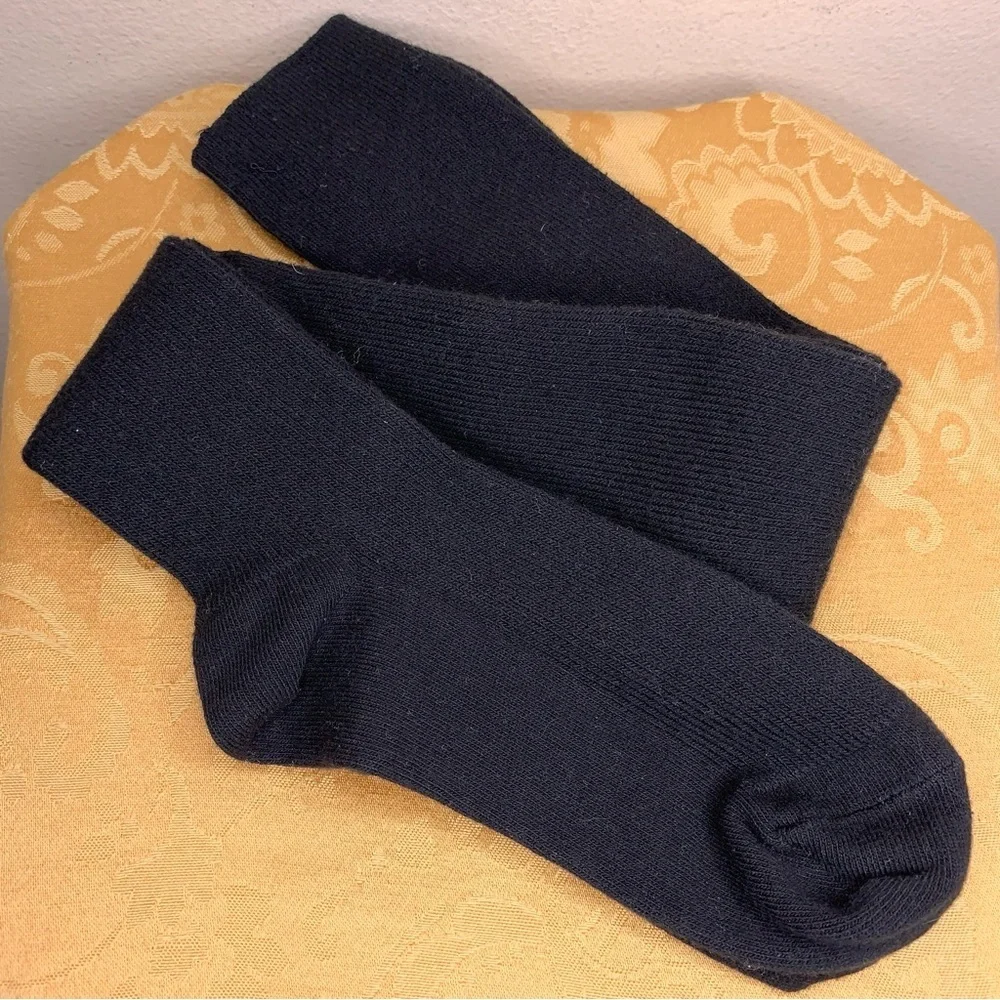 Black Knee High Socks Classic Cozy Goth Kawaii Stretch Fitted